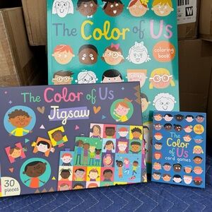 Color Of Us Kids Play Pack Jigsaw Puzzle, Card Game & Coloring Book W Stickers